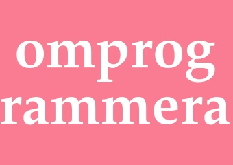 Synonym omprogrammera