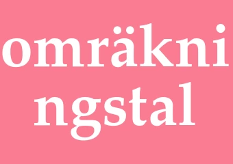 Synonym omräkningstal