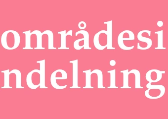Synonym områdesindelning