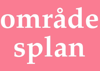 Synonym områdesplan