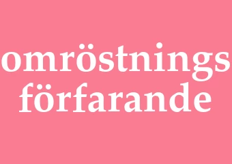 Synonym omröstningsförfarande