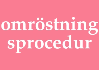Synonym omröstningsprocedur