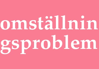 Synonym omställningsproblem