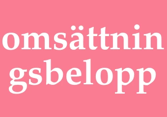Synonym omsättningsbelopp
