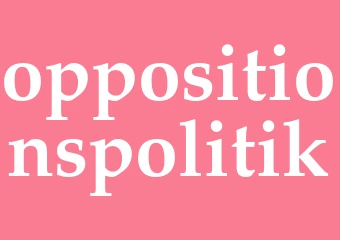 Synonym oppositionspolitik