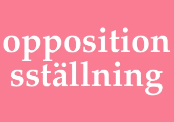 Synonym oppositionsställning