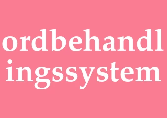Synonym ordbehandlingssystem