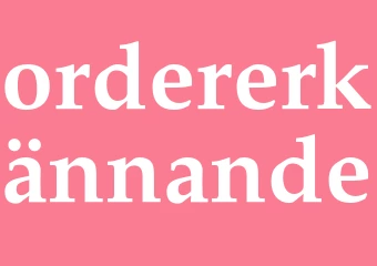 Synonym ordererkännande