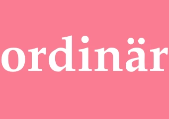 Synonym ordinär