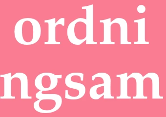 Synonym ordningsam