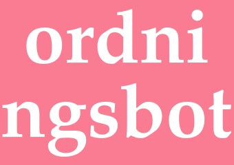 Synonym ordningsbot