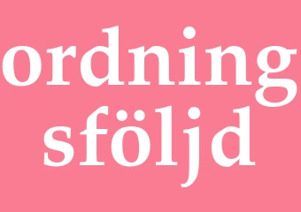 Synonym ordningsföljd