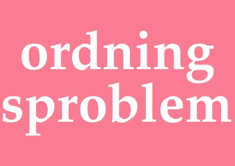 Synonym ordningsproblem
