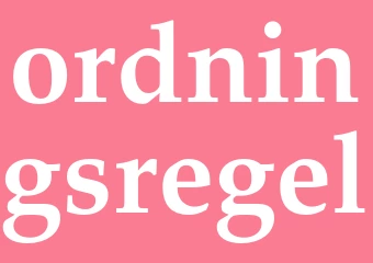 Synonym ordningsregel