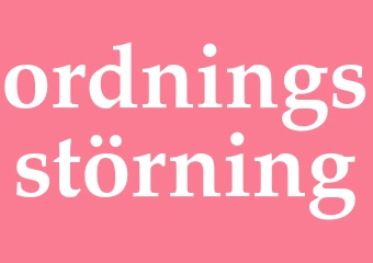 Synonym ordningsstörning