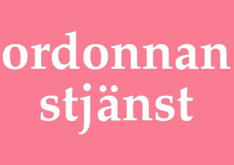 Synonym ordonnanstjänst