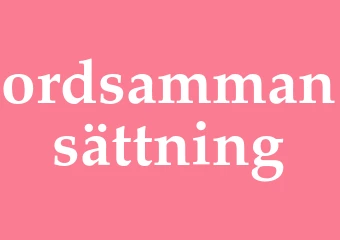 Synonym ordsammansättning