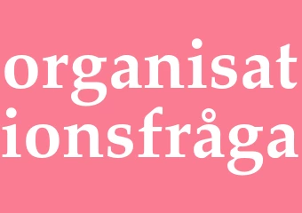 Synonym organisationsfråga