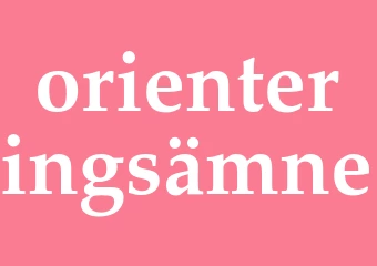 Synonym orienteringsämne