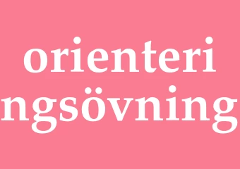 Synonym orienteringsövning