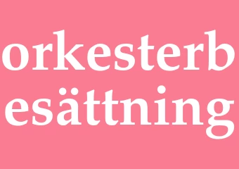 Synonym orkesterbesättning