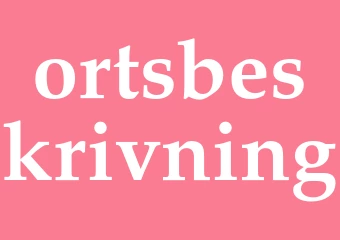 Synonym ortsbeskrivning