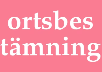 Synonym ortsbestämning