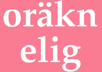 Synonym oräknelig