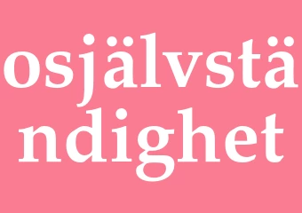 Synonym osjälvständighet