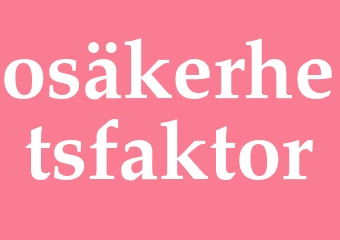 Synonym osäkerhetsfaktor