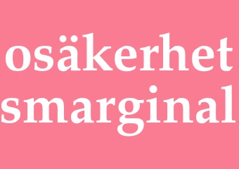Synonym osäkerhetsmarginal