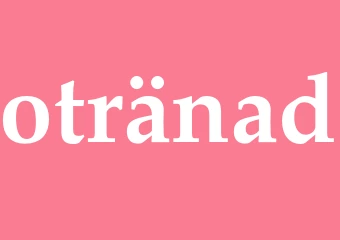 Synonym otränad