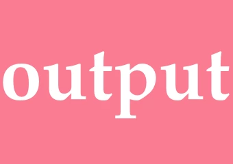 Synonym output