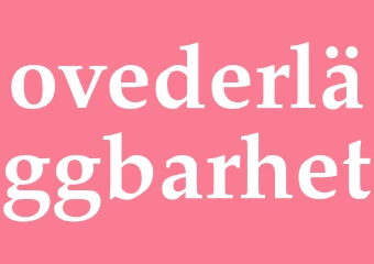 Synonym ovederläggbarhet