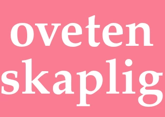 Synonym ovetenskaplig