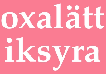Synonym oxalättiksyra