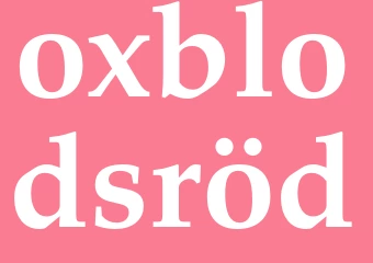 Synonym oxblodsröd