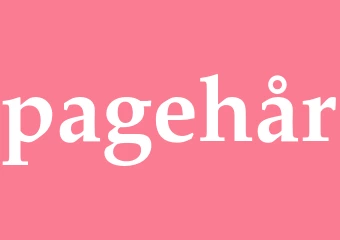 Synonym pagehår