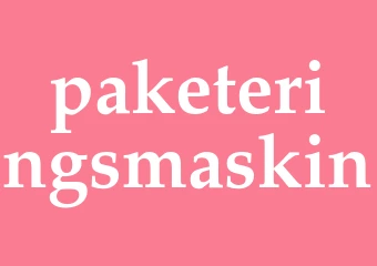 Synonym paketeringsmaskin