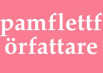 Synonym pamflettförfattare