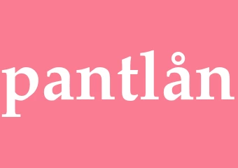 Synonym pantlån