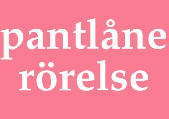 Synonym pantlånerörelse