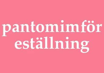 Synonym pantomimföreställning
