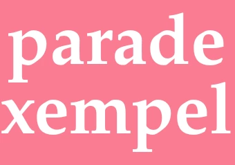 Synonym paradexempel