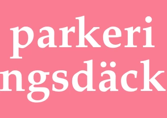 Synonym parkeringsdäck