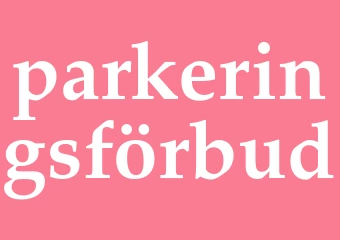 Synonym parkeringsförbud