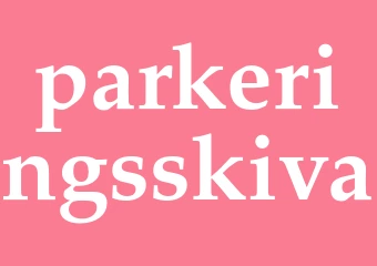 Synonym parkeringsskiva