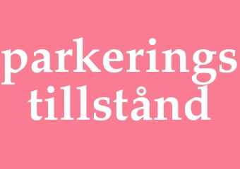 Synonym parkeringstillstånd