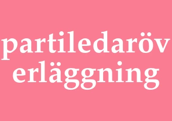 Synonym partiledaröverläggning