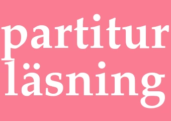 Synonym partiturläsning